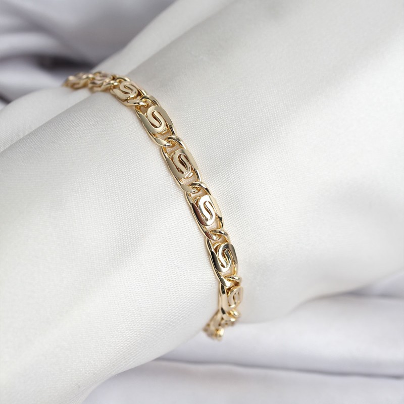 14K Gold Renk Kaplama Zincir Model CM Kadın Bileklik