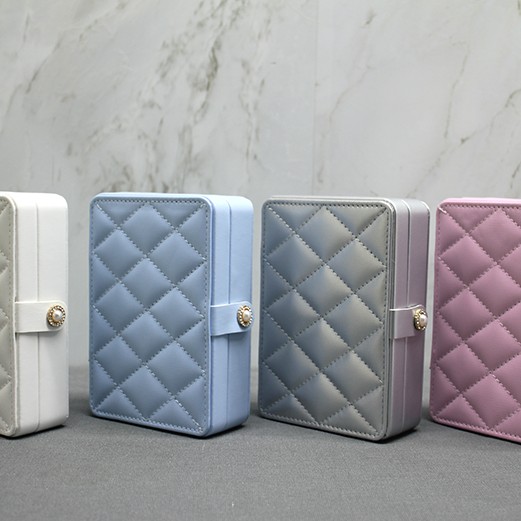 16x11 cm Deri Kaplamalı Makyaj Ve Takı Kutusu 