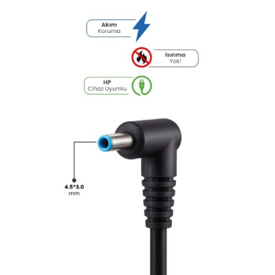 19.5V 3.33A 4.5 * 3.0mm 65W HP İçin Laptop Adaptör