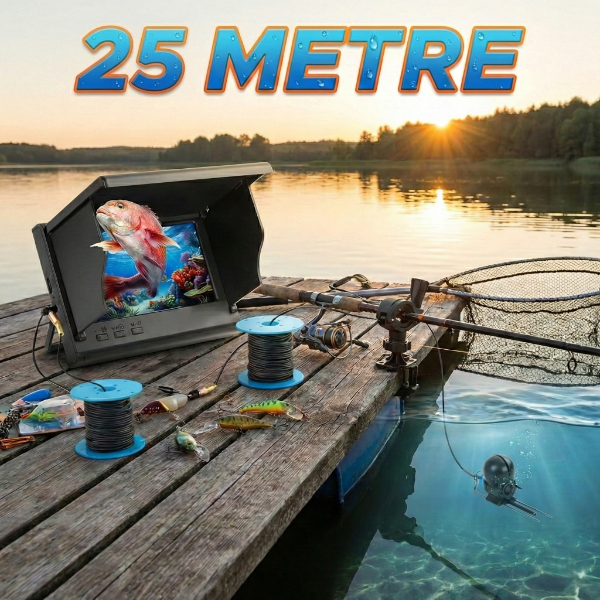 25 Metre Sualtı Balık Tutma Kamerası 
