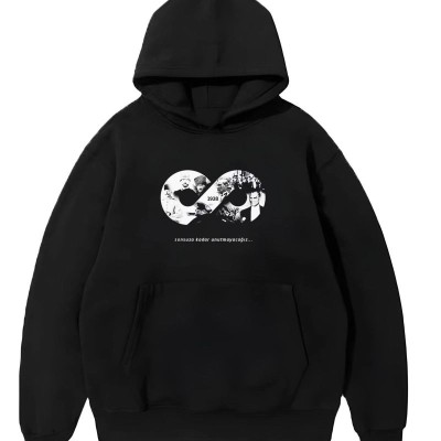 3 iplik Pamuklu Cepli  Kapüşonlu 10 Kasıma Özel SweatShirt Hoodie - Siyah