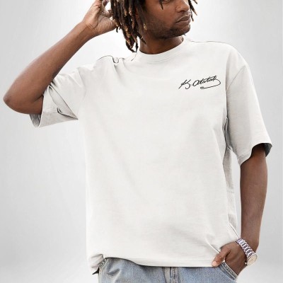 30 Ağustos Zafer Bayramı Ön Arka Baskılı Oversize Bisiklet Yaka T-shirt - Beyaz