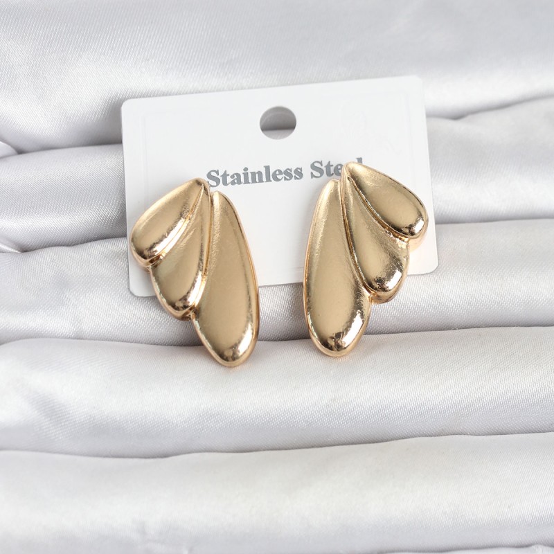 316L Çelik Gold Renk Vintage Kadın Küpe