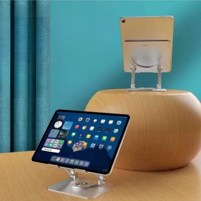 360 Derece Dönebilen Yükseltilmiş Masaüstü Ayarlanabilir Metal Tablet Standı