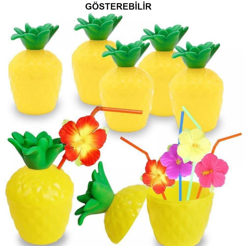 Ananas Pipetli Bardak 