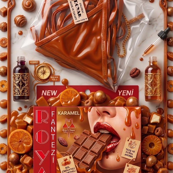 Arias Closet Fantezi Tüketilebilen Yenilebilir Karamel Aromalı İç Çamaşırı Takımı