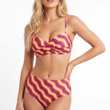 Arias Closet Renkli Straplez Yüksek Bel Bikini Takımı