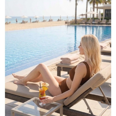 Arias Closet Şık Tasarım Burgulu Hızlı Kuruyan Kahverengi Yüksek Bel Bikini Takımı