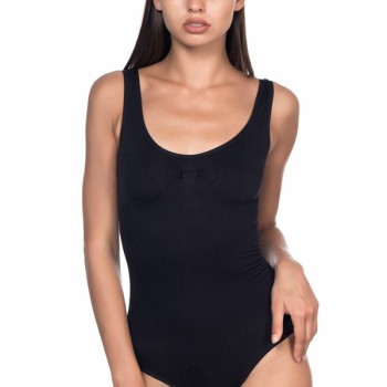 Arias Closet Siyah Mı Emay 1924 Soft Kalın Askıllı Çıtçıtlı Body