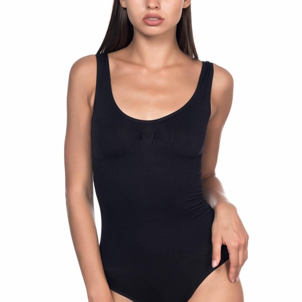 Arias Closet Siyah Mı Emay 1924 Soft Kalın Askıllı Çıtçıtlı Body