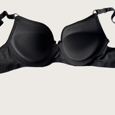 Arias Closet Siyah-Ten 2'Li Mikro Kumaş Push Up Dolgulu Balenli Günlük Destekli Sütyen