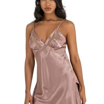 Arias Closet Vizon Kısa Saten Gecelik 8211