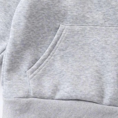 Çocuk Unisex Kapüşonlu Naruto Baskılı Pamuklu Sweatshirt - Gri