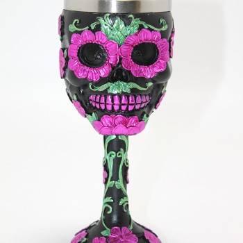 Day Of The Dead Şeker Kurukafa Tasarımlı 3D Çelik Kadeh Bardak