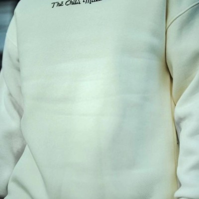 Erkek 3 iplik Pamuklu Bisiklet Yaka Baskılı SweatShirt - Beyaz