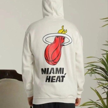 Erkek 3 İplik Pamuklu Kapüşonlu Baskılı Cepli Oversize Sweatshirt Hoodie - Beyaz
