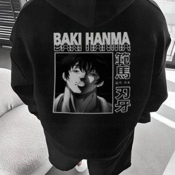 Erkek 3 İplik Pamuklu Kapüşonlu Baskılı Cepli Oversize Sweatshirt Hoodie - Siyah
