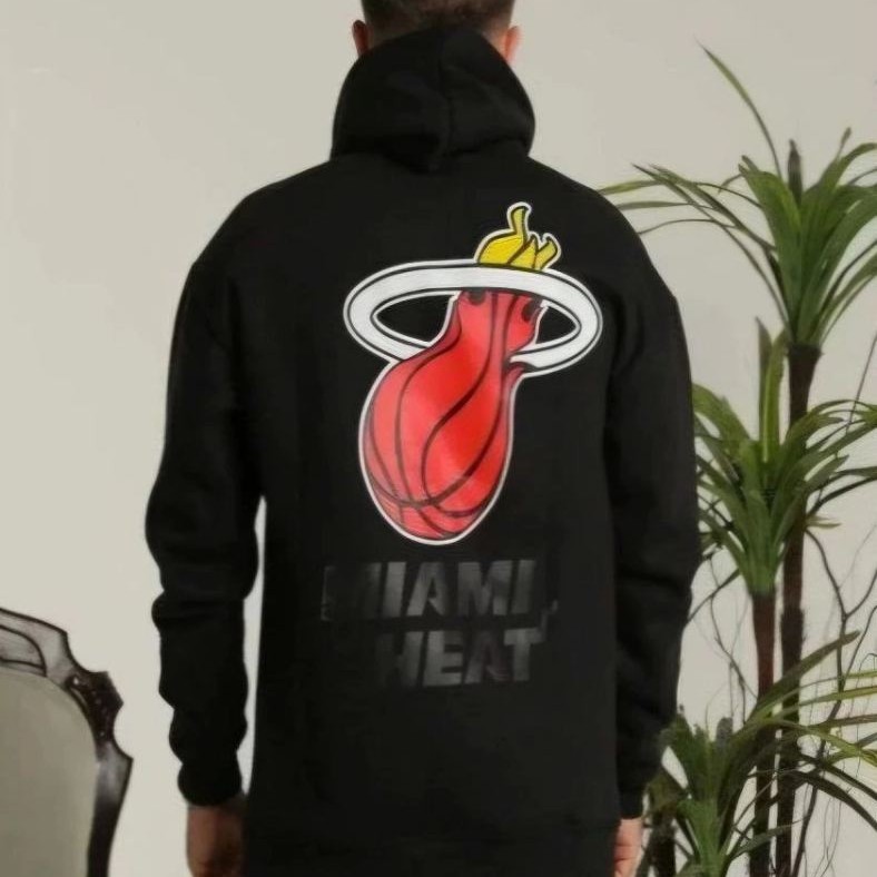 Erkek 3 İplik Pamuklu Kapüşonlu Baskılı Cepli Oversize Sweatshirt Hoodie - Siyah