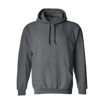 Erkek 3 İplik Pamuklu Kapüşonlu Cepli Oversize Hoodie Sweatshirt - Füme