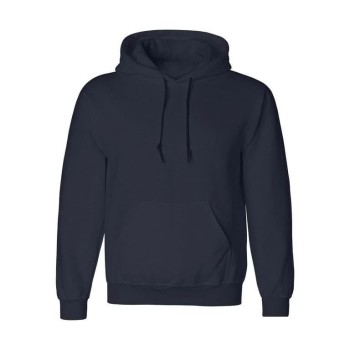 Erkek 3 İplik Pamuklu Kapüşonlu Cepli Oversize Hoodie Sweatshirt - Lacivert