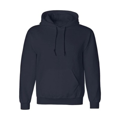 Erkek 3 İplik Pamuklu Kapüşonlu Cepli Oversize Hoodie Sweatshirt - Lacivert