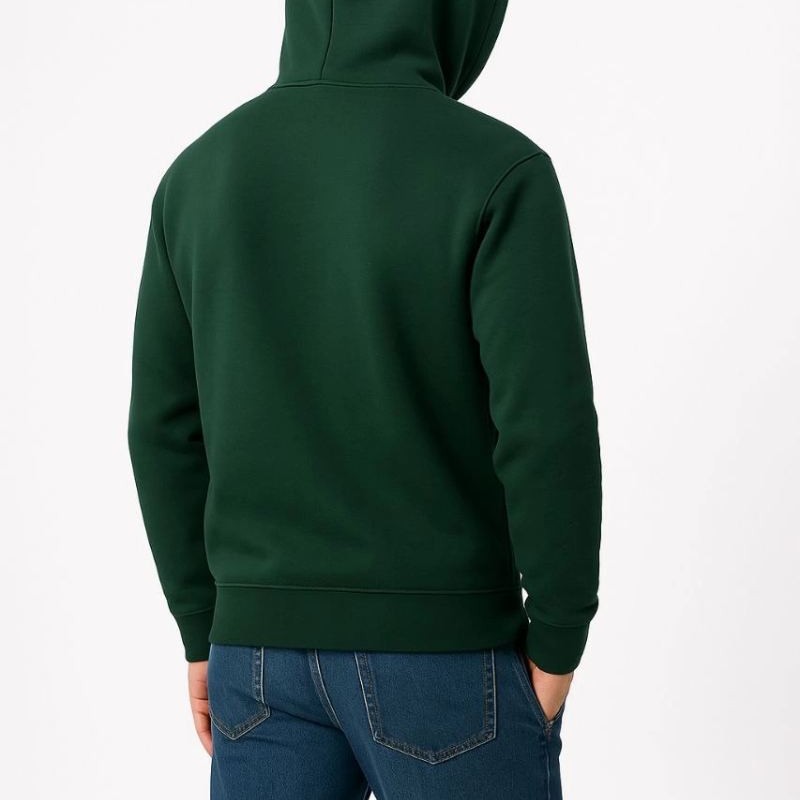 Erkek 3 İplik Pamuklu Kapüşonlu Kanguru Cepli SweatShirt hoodie - Haki