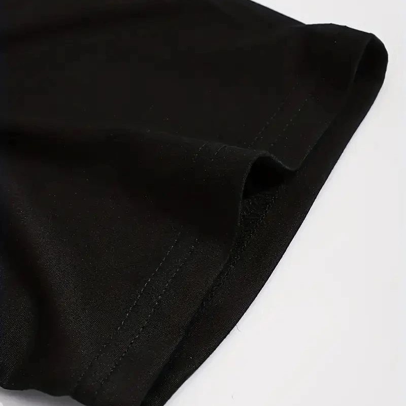 Erkek ANIMAL Baskılı Tişört Bisiklet YakaYazlık T-shirt - Siyah