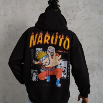 Erkek Baskılı Kapüşonlu 3 iplik pamuklu hoodie Sweatshirt - Siyah