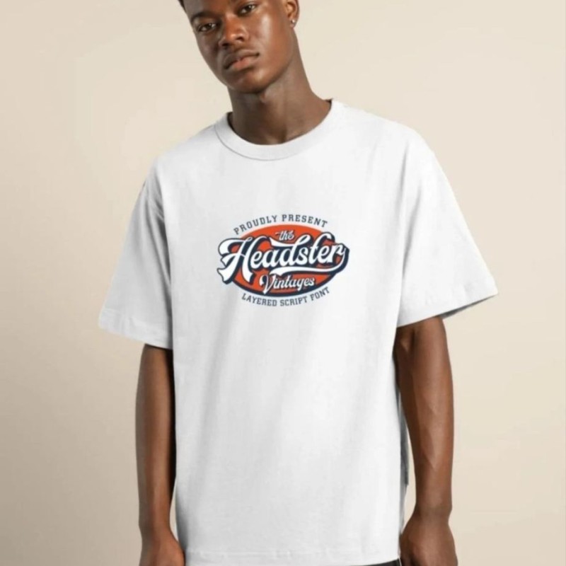 Erkek Baskılı T-Shirt Kısa Kol Bisiklet Yaka Regular Fit Rahat Kalıp Günlük Tişört - Beyaz