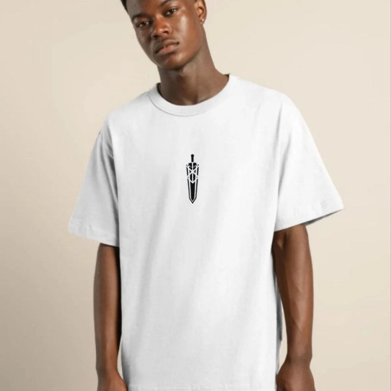 Erkek Baskılı T-Shirt Kısa Kol Bisiklet Yaka Regular Fit Rahat Kalıp Günlük Tişört - Beyaz