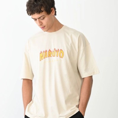 Erkek Baskılı T-Shirt Kısa Kol Bisiklet Yaka Regular Fit Rahat Kalıp Günlük Tişört - Beyaz