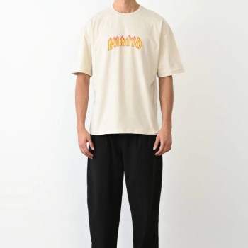 Erkek Baskılı T-Shirt Kısa Kol Bisiklet Yaka Regular Fit Rahat Kalıp Günlük Tişört - Beyaz