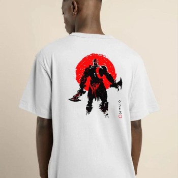Erkek Baskılı T-Shirt Kısa Kol Bisiklet Yaka Regular Fit Rahat Kalıp Günlük Tişört - Beyaz