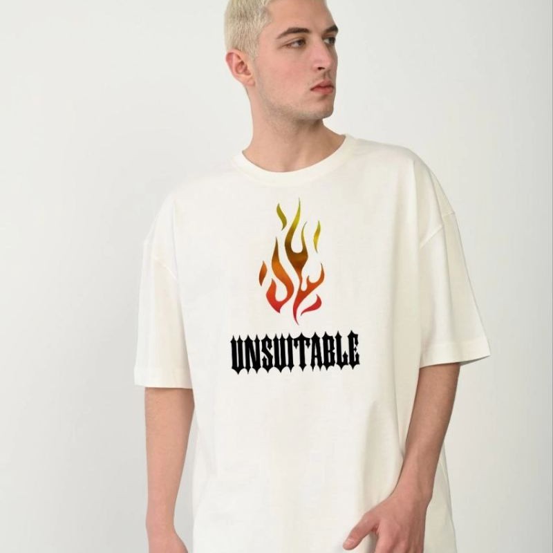 Erkek Baskılı T-Shirt Kısa Kol Bisiklet Yaka Regular Fit Rahat Kalıp Günlük Tişört - Beyaz