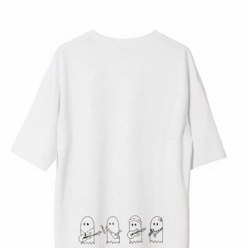 Erkek Baskılı T-Shirt Kısa Kol Bisiklet Yaka Regular Fit Rahat Kalıp Günlük Tişört - Beyaz