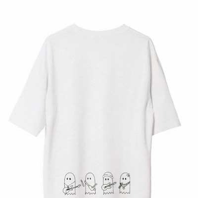Erkek Baskılı T-Shirt Kısa Kol Bisiklet Yaka Regular Fit Rahat Kalıp Günlük Tişört - Beyaz