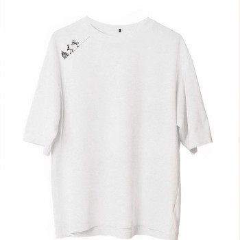 Erkek Baskılı T-Shirt Kısa Kol Bisiklet Yaka Regular Fit Rahat Kalıp Günlük Tişört - Beyaz