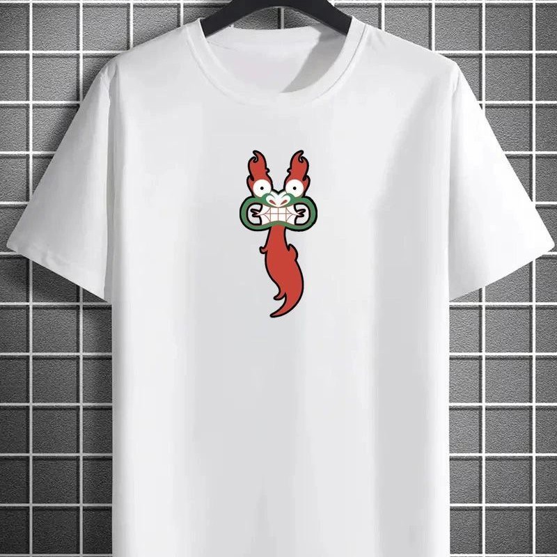 Erkek Baskılı T-Shirt Kısa Kol Bisiklet Yaka Regular Fit Rahat Kalıp Günlük Tişört- Beyaz