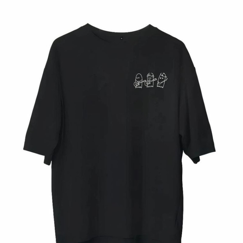 Erkek Baskılı T-Shirt Kısa Kol Bisiklet Yaka Regular Fit Rahat Kalıp Günlük Tişört - Siyah