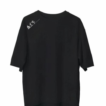 Erkek Baskılı T-Shirt Kısa Kol Bisiklet Yaka Regular Fit Rahat Kalıp Günlük Tişört - Siyah