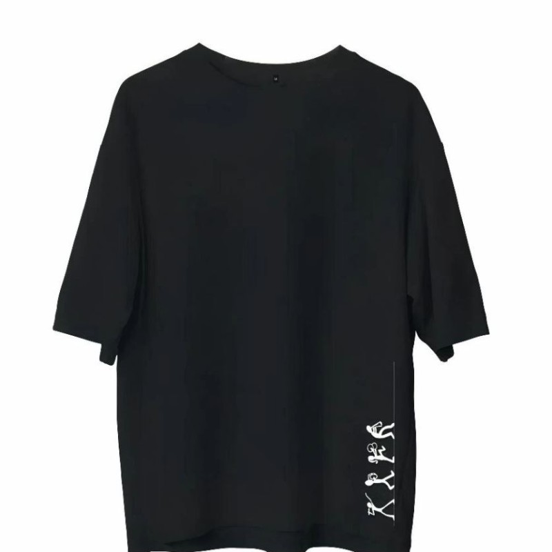 Erkek Baskılı T-Shirt Kısa Kol Bisiklet Yaka Regular Fit Rahat Kalıp Günlük Tişört - Siyah