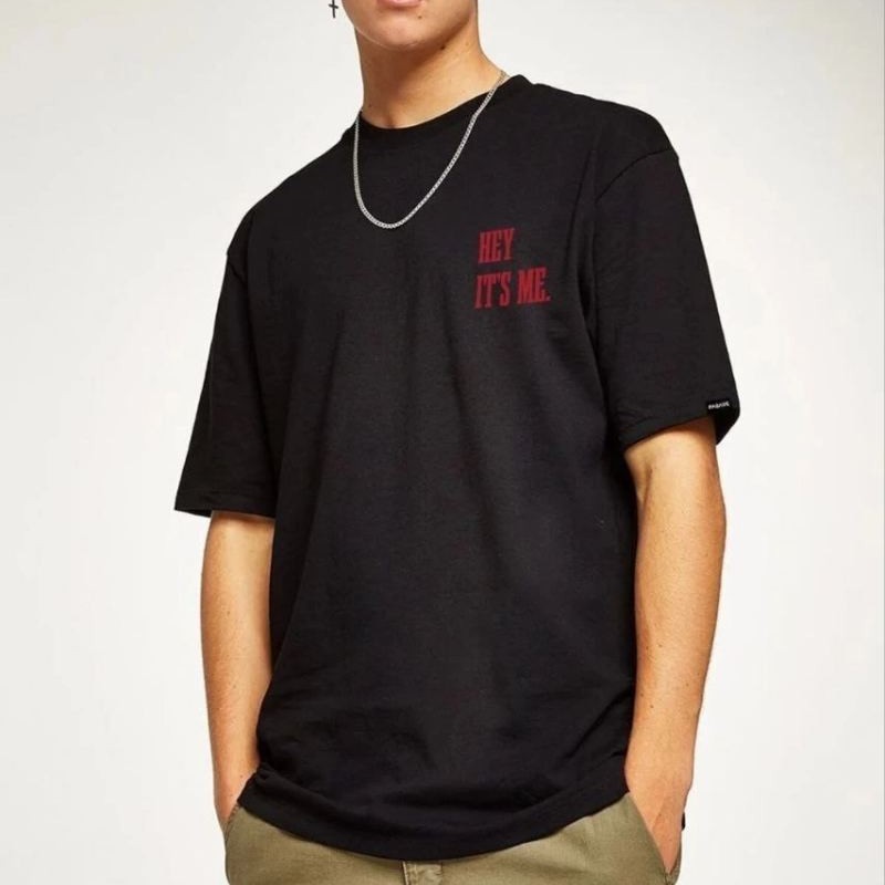 Erkek Baskılı T-Shirt Kısa Kol Bisiklet Yaka Regular Fit Rahat Kalıp Tişört - Siyah