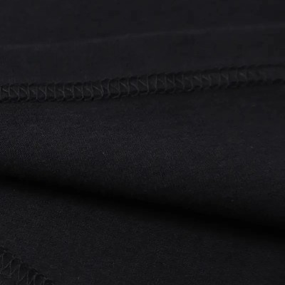 Erkek Baskılı T-Shirt Kısa Kol Bisiklet Yaka Regular Fit Rahat Kalıp Tişört - Siyah