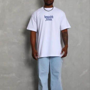 Erkek Baskılı T-Shirt Kısa Kol Bisiklet Yaka Regular Fit Tişört - Beyaz