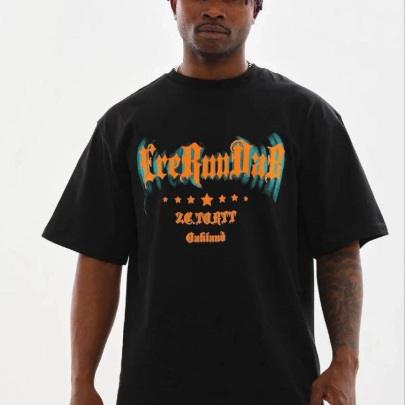 Erkek Baskılı T-Shirt Kısa Kol Bisiklet Yaka Regular Fit Tişört - Siyah