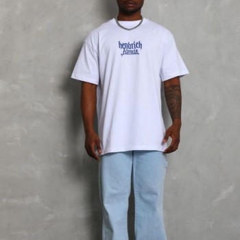 Erkek Baskılı Tişört Kısa Kol Bisiklet Yaka Oversize T-Shirt - Beyaz