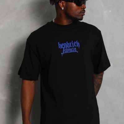 Erkek Baskılı Tişört Kısa Kol Bisiklet Yaka Oversize T-Shirt - - Siyah