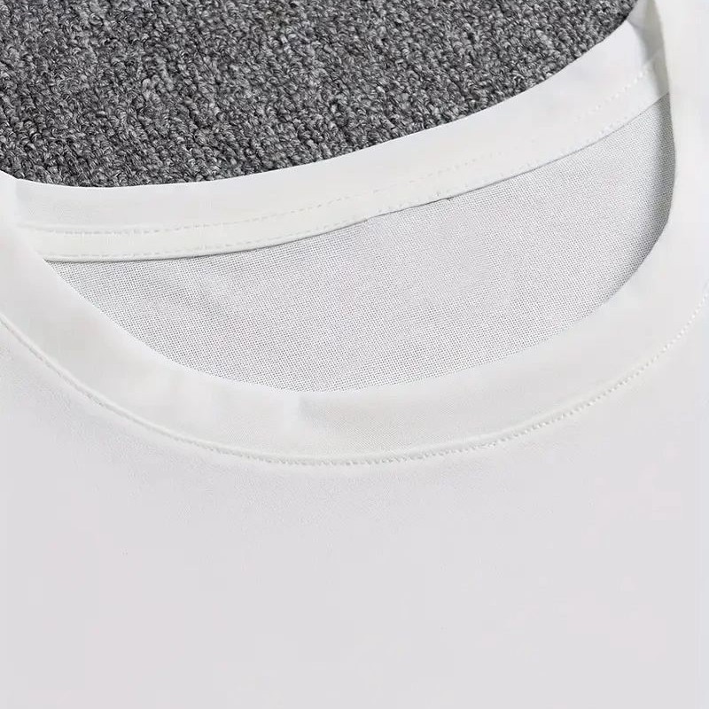 Erkek Baskılı Tişört Kısa Kol Bisiklet Yaka Regular fit Rahat kalıp T-Shirt - Beyaz