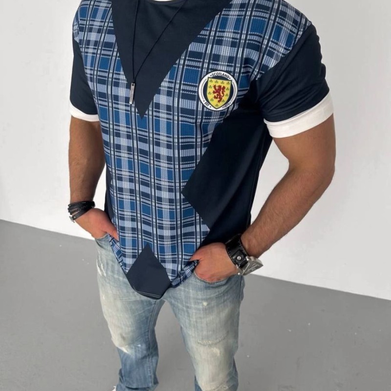 ERKEK Bisiklet Yaka Baskılı Kısa kol Oversize T-Shirt - Siyah