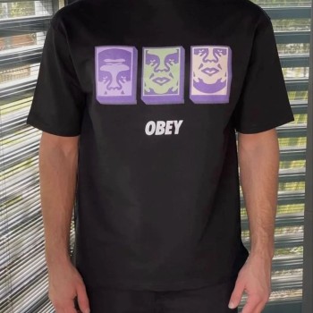 ERKEK Bisiklet Yaka Baskılı Oversize Kısa kol T-Shirt - Siyah